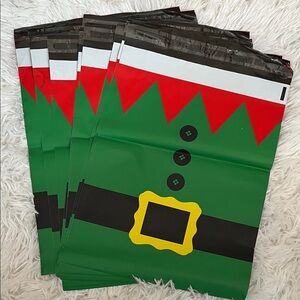 15 pcs Elf-Themed Poly Mailers
